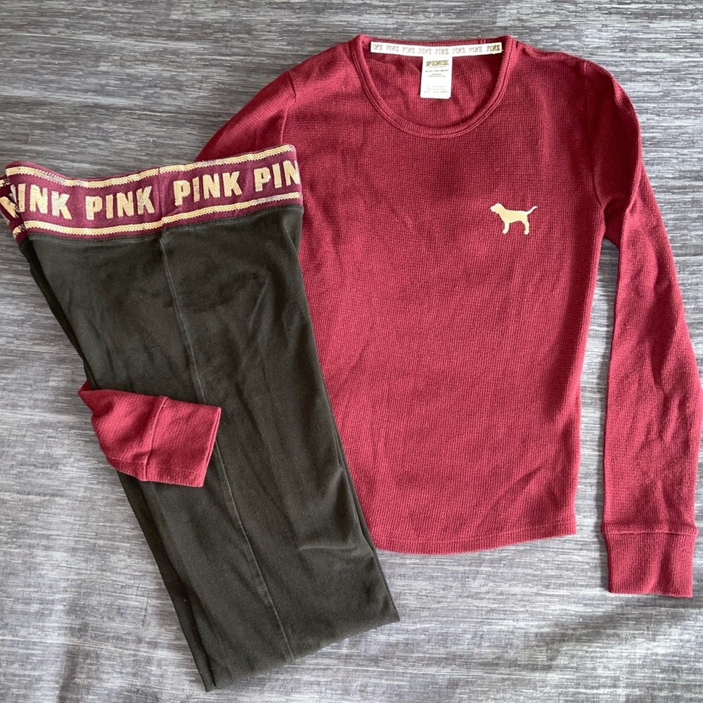 VS PINK XS/S maroon bling set